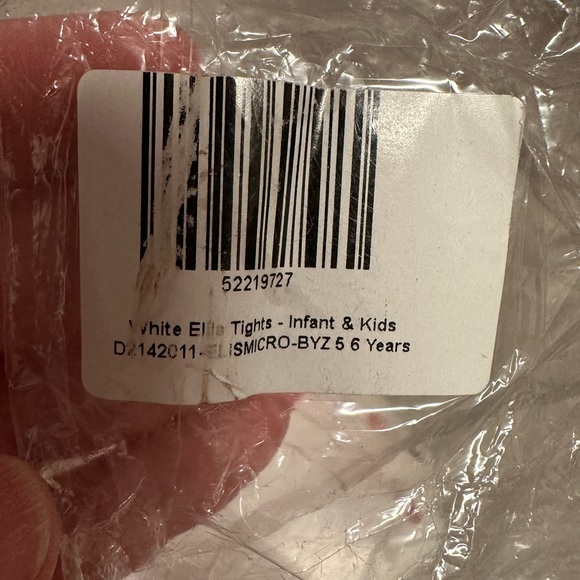 DayMod White Nylon Tights with Adorable Doll Detail. Size 5-6yrs. NWT - Picture 4 of 4